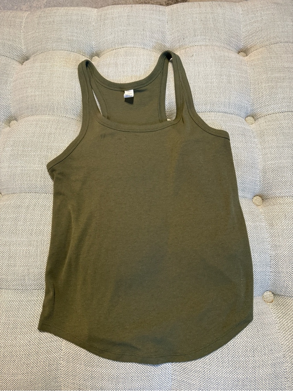 Old Navy Olive Green Ribbed Racerback Tank